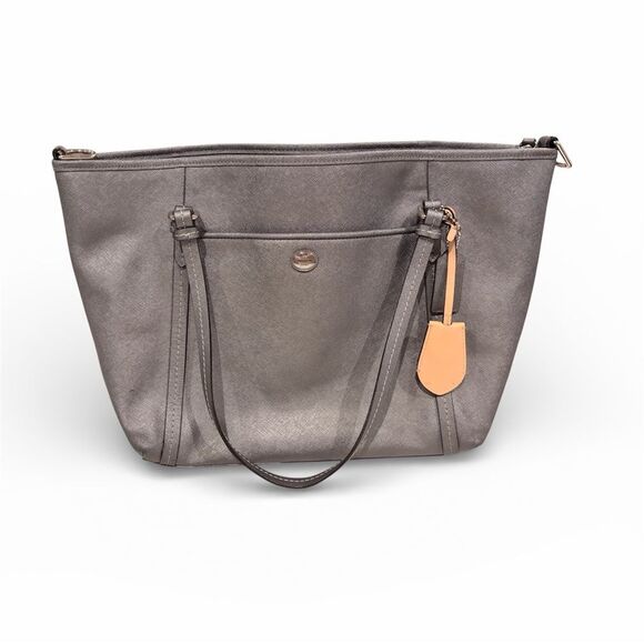 Coach Handbags - Coach Silver Metallic City Tote